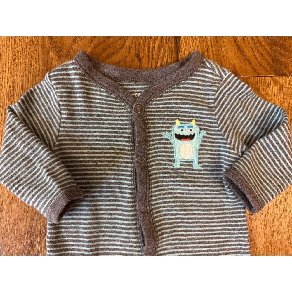 Carters Baby Boy 3‎ Months Footed Sleepers Rompers Outfits Clothes Monster Frogs